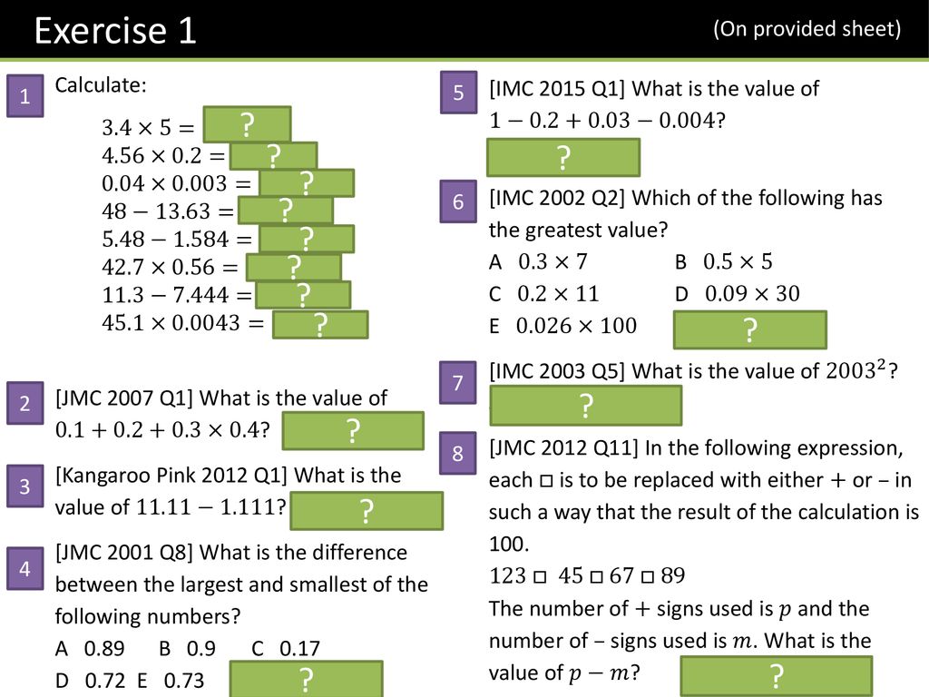 Year 7 Written Calculations - ppt download